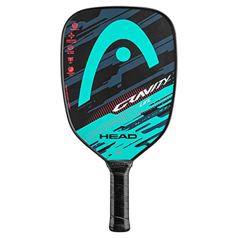 HEAD Graphite Pickleball Paddle - Gravity Lite Paddle with Sweetspot Power Core & Comfort Grip - Teal/Crimson