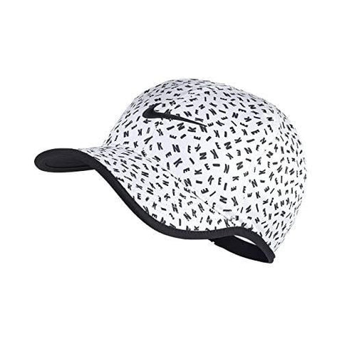 Nike Kids Hat, Dri-FIT Adjustable Cap (Youth One Size, White(AQ3681-100)/Black)