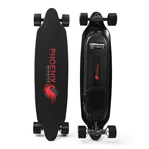 PHOENIX RYDERS Electric Skateboard Top Speed 25 MPH, Max Range 18.6 Miles, Dual Motors Electric Longboard with Remote Controller