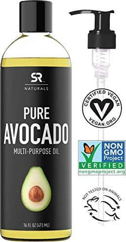 Pure Avocado Oil for Hair, Skin, Aromatherapy, Massage & More ~ 100% Natural and Non-GMO Project Verified (16oz)