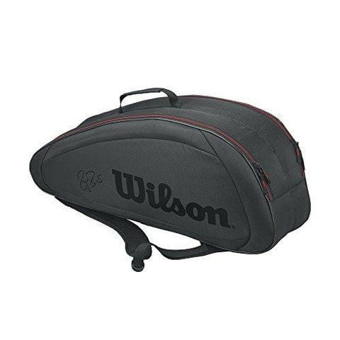 Wilson Fed Team (holds up to 6 rackets) - Black/Red