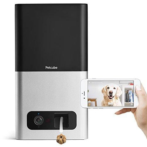 Petcube Bites Pet Camera with Treat Dispenser: HD 1080P Video Monitor, 2-Way Audio, Night Vision, Sound & Motion Alerts. designed for Dogs & Cats