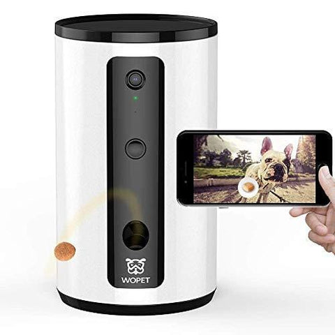 WOpet Smart Pet Camera:Dog Treat Dispenser, Full HD WiFi Pet Camera with Night Vision for Pet Viewing,Two Way Audio Communication Designed for Dogs and Cats,Monitor Your Pet Remotely