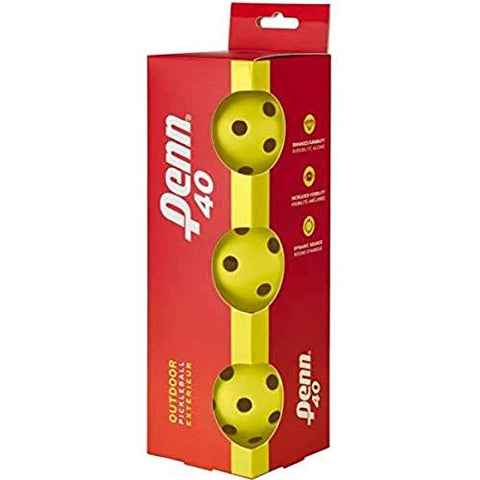 Penn Head 40 Outdoor Pickleball Balls-3 Pack