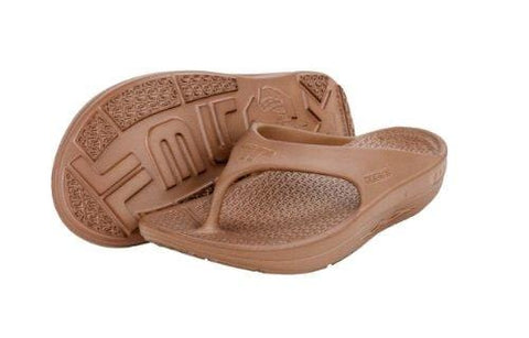 Telic Terox Men's Flip Flop Sandal (Made in the USA) (10, Coffee)