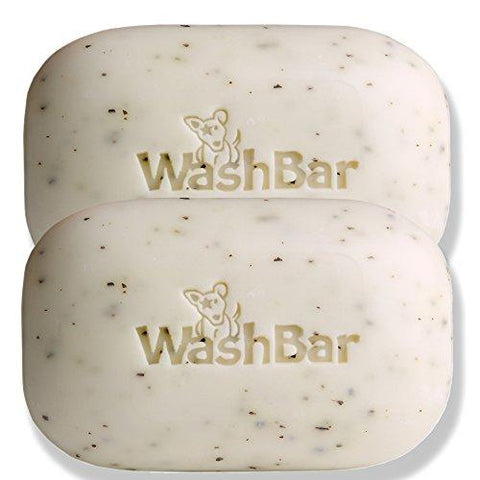 WashBar Natural Dog Shampoo - Twin Pack 100% Natural Soap Bar for Dry, Itchy or Sensitive Skin Grooming Made Easy with No Harsh Chemicals