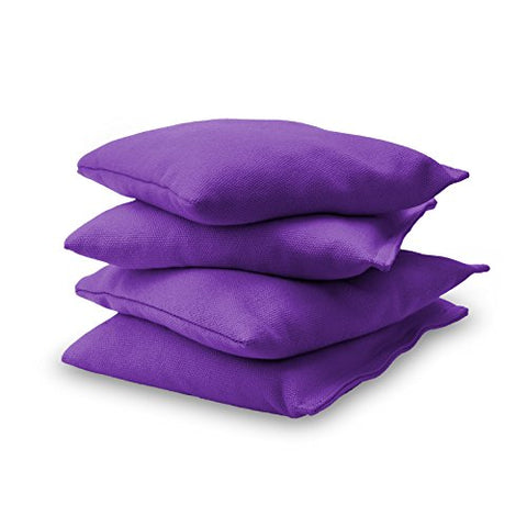 GoSports Official Regulation Cornhole Bean Bags Set (4 All Weather Bags) - 15 Colors Available (CH-BAGS-4-Purple)