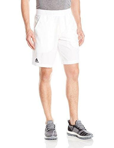 adidas Men's Tennis Essex Shorts, White/Black, Small
