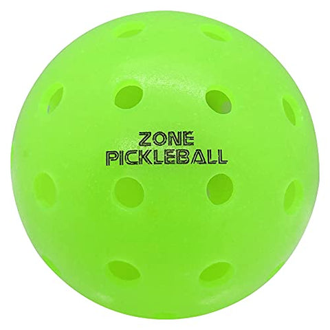ZONE PICKLEBALL Neon Green Outdoor Pickleballs | USAPA Approved | 40 Holes | Durable | 6 Pack|