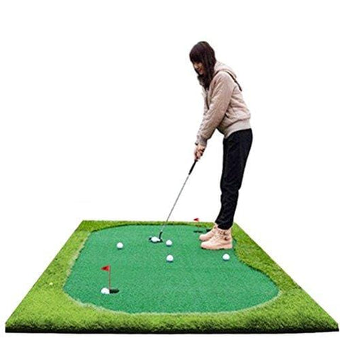 77tech Golf Putting Green System Professional Practice Green Long Challenging Putter Indoor/Outdoor Golf Training Mat Aid Equipment (5ftx10ft Large) [product _type] 77tech - Ultra Pickleball - The Pickleball Paddle MegaStore
