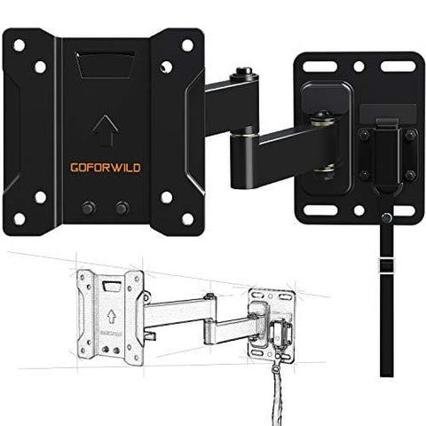TV Mount for Camper RV Full Motion Lockable TV Wall Mount for 10-26 Inch LED LCD OLED Plasma Flat Screen TV, RV Mount on Motor Home Camper Truck Marine Boat Trailer