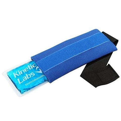 Reusable Gel Ice Pack for Injuries with Strap by Kinetic Labs | Hot Cold Gel Pack Wrap for Pain Relief | Best Ice Wrap for Elbow Ankle Knee Wrist Leg Shoulder Neck Arm Thigh Feet Headaches Surgery