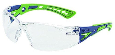 Bolle Safety RUSH+ 40256 Clear PC ASAF - Platinum Blue & Green
