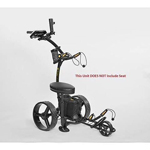 Bat-Caddy X4 Sport Electric Push Cart w/ Free Accessory Kit, 35Ah, Black