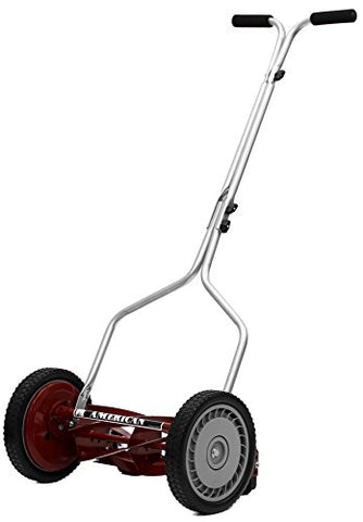 American Lawn Mower Company 1304-14 14-Inch 5-Blade Push Reel Lawn Mower, Red