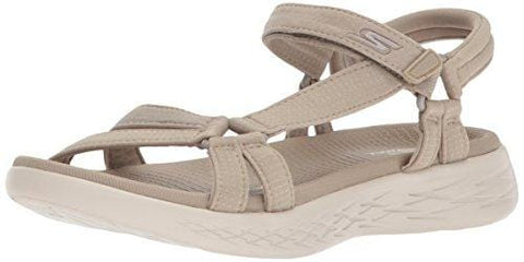 Skechers Performance Women's on-the-Go 600-Brilliancy Sport Sandal, natural, 7 M US