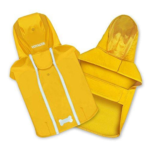 Best Pet Supplies - Voyager Waterproof Dogs Rain Poncho, Yellow, Medium