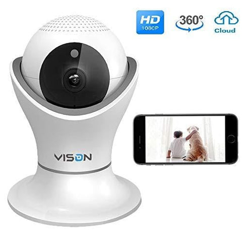 VINSION 1080p Wireless WiFi IP Camera with 3D Navigation Panorama, Home Security Surveillance Video Camera for Baby/Elder/Pet/Nanny Monitor with Night Vision and Two Way Audio