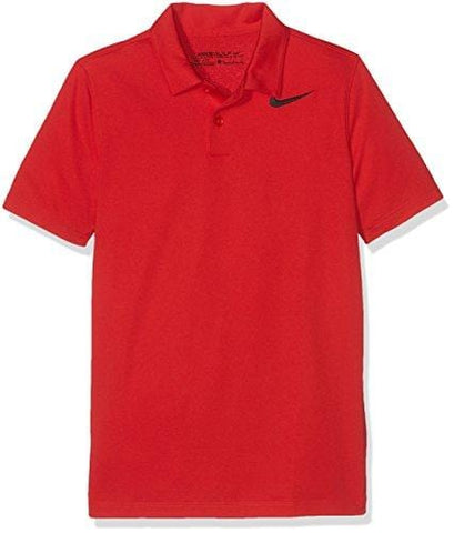 NIKE Boys Dry Victory Golf Polo (Medium, University Red)