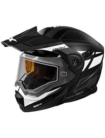 Castle X CX950 Blitz Modular Snowmobile Helmet (LRG, Matte Black/White)