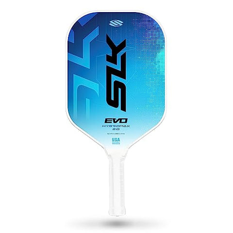 2023 SLK Evo Hybrid XL Pickleball Paddle by Selkirk Sport | C7-Flex Hybrid Fiberglass Pickleball Paddle Face with Spinflex Surface and Rev-Hybrid Polymer Core | Blue