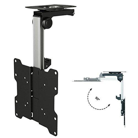 InstallerParts 17"-37" TV Aluminum Ceiling Folding TV Mount for Under Cabinet, RV TV Mount and is a Retractable Mount