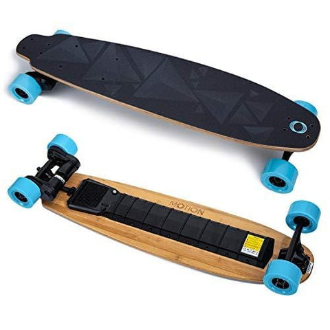 MOTION 38'' Electric Skateboard & Longboard with Remote Controller. Bamboo Deck, 23 MP/H Top Speed,10 Miles Range