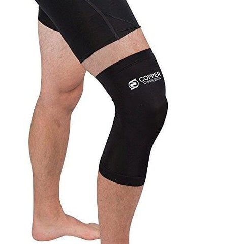 Copper Compression Recovery Knee Sleeve - GUARANTEED Highest Copper Content With Infused Fit. #1 Copper Knee Brace for Men And Women. Wear To Support Stiff & Sore Muscles & Joints (Medium)