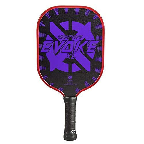 Onix Graphite Evoke XL Pickleball Paddle Features Polypropylene Core, Graphite Face, and Oversized Shape