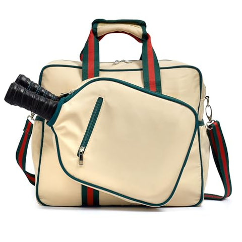 Retrora Pickleball Bags for Women, Pickleball Bag Tote with Front Pocket Fits 2 Paddles, Cute Pickleball Paddle Bag with Fence Hook & Shoulder Strap, Pickleball Gifts Accessories for Women Ladies