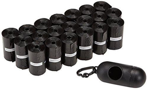 AmazonBasics Dog Waste Bags with Dispenser and Leash Clip - 300-Count