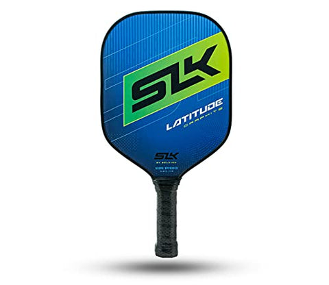 SLK Latitude Pickleball Paddle | Graphite Pickleball Paddle features G4 Graphite Face with Polymer Rev-Core | Pickleball Rackets Designed in the USA | Lightweight Pickle ball raquette | Lakeside Lime|