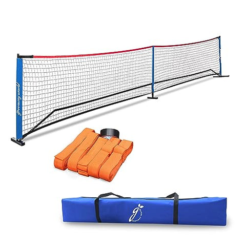 Greenway World - Pickleball Net Set with Court Marking Kit, Easy-to-Assemble Pickle Ball Net, Portable Pickleball Net with Strap and Fixed Height, Pickleball Net Set with Zipper Bag