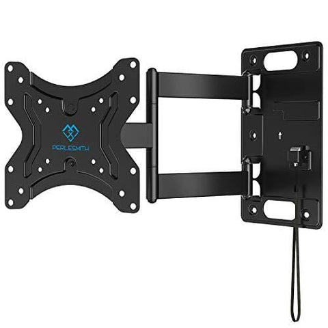 Perlesmith RV Lockable TV Wall Mount for Most 23-43 Inch LED, LCD, OLED Plasma, Flat Screen TVs Full Motion with Articulating Arm Bears up to 77 lbs Swivels Tilts Extends for MotorHomes Camper Trailer