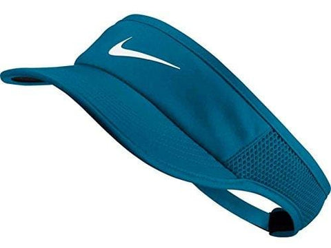 NIKE Women Featherlight Tennis Visor, Neo Turq/Black/White