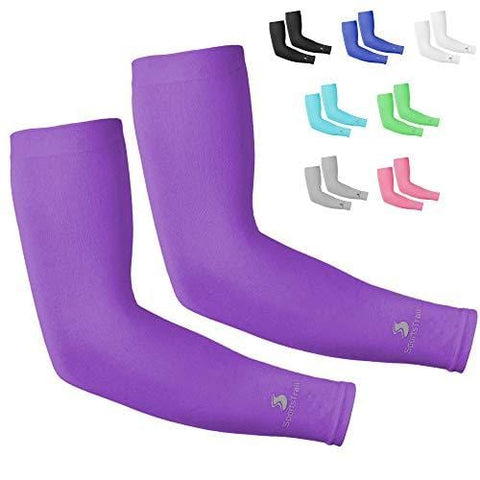 Cooling Arm Sleeves for Men & Women, Tattoo Cover up Sleeves to Cover Arms (1 Pair), Cooling UV Protective Clothing, UPF 50 Long Sun Sleeves, Cycling Golf Running Driving, Moisture Wicking (Purple) [product _type] SportsTrail - Ultra Pickleball - The Pickleball Paddle MegaStore