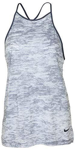 Nike Women's Breathe Loose Tank Top-Thunder Blue Heather-Large