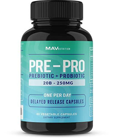 Pre+Probiotic Formula Designed to Support Digestion and Build Good Bacteria in The Gut While Maintaining Support for The Overall Health of Body - 7 Powerful Strains; Vegetarian Friendly; Non-GMO