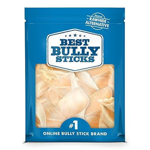 Best Bully Sticks Prime Thick-Cut Cow Ear Dog Chews (12 Pack) Sourced from All Natural, Free Range Grass Fed Cattle with No Hormones, Additives or Chemicals - Hand-Inspected and USDA/FDA Approved