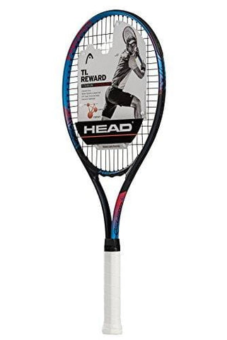 HEAD Ti. Reward Tennis Racket - Pre-Strung Head Light Balance 27 Inch Racquet - 4 1/4 In Grip, Blue/Black