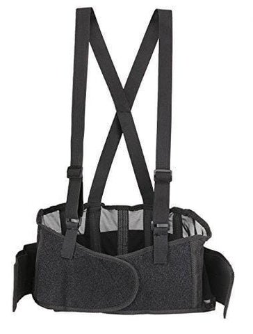 Back Brace Lumbar Support with Adjustable Suspenders, Hook-and-Loop fastener for Easy and Quick Fastening, High Quality Breathable Back Panel made with Spandex Material, Removable Straps. (Size L)