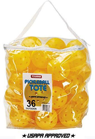 Tourna Strike Outdoor Pickleballs (36 Pack) USAPA Approved, Optic Yellow