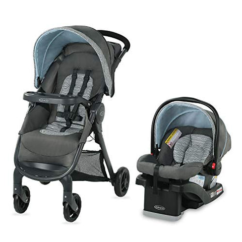 Graco FastAction SE Travel System | Includes FastAction SE Stroller and SnugRide 30 LX Infant Car Seat, Carbie
