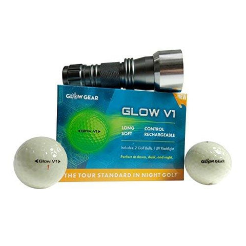 GlowV2 Night Golf Balls (12-Pack) - Best Hitting Ultra Bright Glow Golf Ball - Compression Core and Urethane Skin