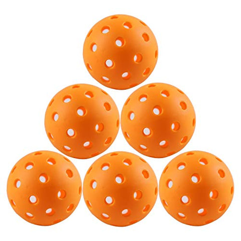 IUZIT Outdoor Pickleball Balls 40 Holes Specifically Designed for Pickleball Sport, High-Vis Optic Orange/Yellow Pickleballs USAPA Approved for Outdoor & Indoor Use