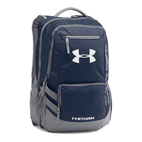 Under Armour Hustle 2.0 Backpack, Midnight Navy (410)/Silver, One Size