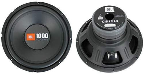 2 JBL CS1214 12" 2000W Car Subwoofers Power Subs Audio Woofers 4 Ohm SVC Black