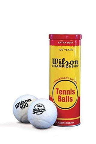 Wilson Championship 100 Years Anniversary EditionTennis Balls with Metal Can and White Felt