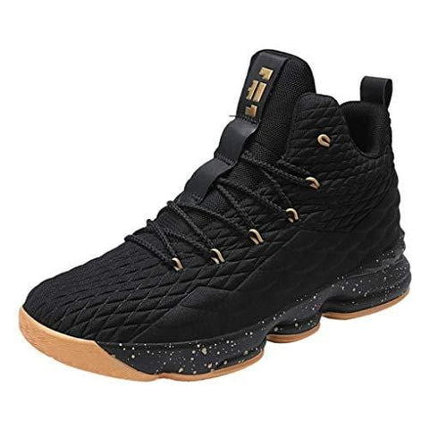 Conkafoe 35-47 Mens Basketball Shoes Couple Breathable Retro Sneakers Women Authentic Zapatillas Hombre Deportiva Shoes Black Gold, 5 M US WOMEN / 4 M US MEN