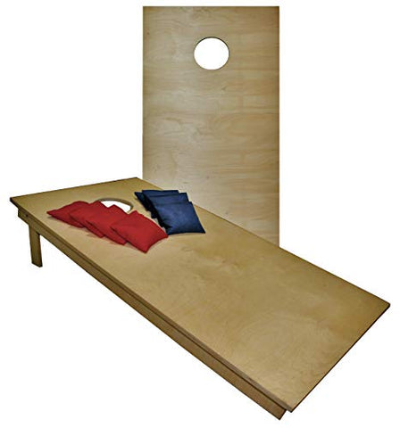 BackYardGamesUSA Unfinished Cornhole Boards BEANBAG TOSS Game Set w Pick Your Colors Bags